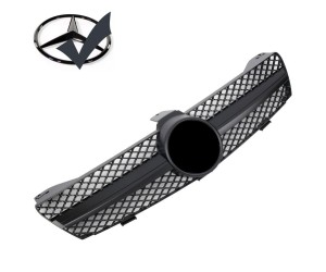 Maska Mercedes Benz CLS (W219) předfacelift - černá matná (černý znak)