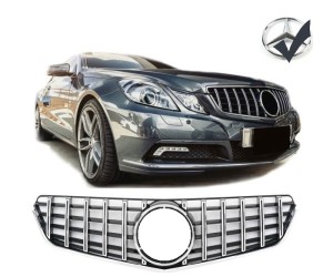 Maska Mercedes Benz E A207/C207 (2009-2013) GT - černá chrom (znak)