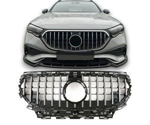 Maska Mercedes Benz E W214/S214/X214 (2023+) černá chrom s AMG logem