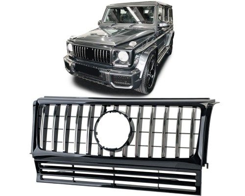 Maska Mercedes Benz G (ozn. W463) AMG GT Panamericana vzhled – černá s chromem