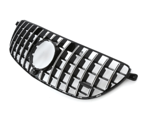 Maska Mercedes Benz GLE W166/C292 63AMG (2015-2018) - černá s chromem (AMG logo)