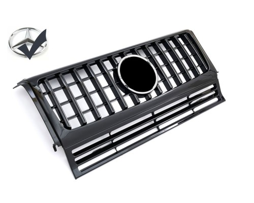 Maska Mercedes Benz G (W463) AMG GT Panamericana vzhled – černá lesklá