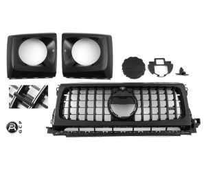 Maska Mercedes Benz G (W463 facelift) AMG GT Panamericana vzhled – černá lesklá