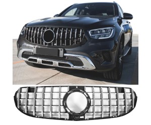 Maska Mercedes Benz GLC (2019-2022) Panamericana GT vzhled – černá s chromem (standardní verze)