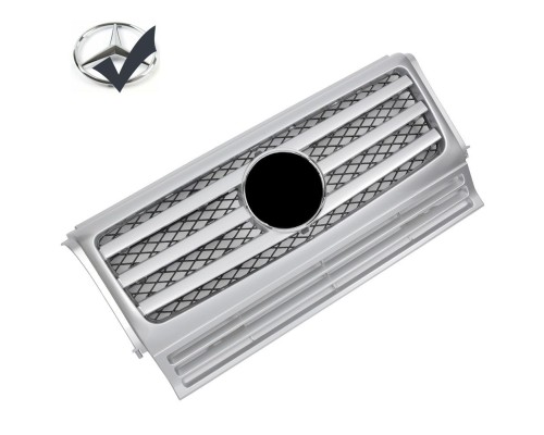 Maska Mercedes Benz G (W463) – stříbrná se znakem