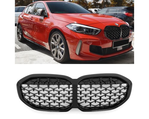 Maska BMW 1 F40/F41 - černá lesklá (diamant)