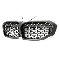 Maska BMW 3 G20/G21 (2019-2022) styl diamant (černá chrom) LED modul