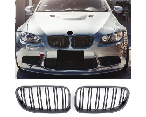 Maska BMW 3 E92 coupe / E93  cabriolet (2010-2013) – černá lesklá, styl M3