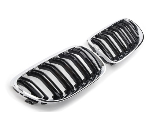 Maska BMW 3 E92 coupe / E93  cabriolet (2010-2013) – černá s chromem, styl M3