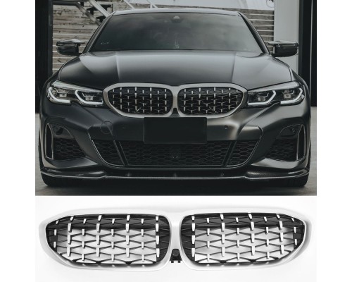 Maska BMW 3 G20/G21 (2019-2022) styl diamant (chrom)