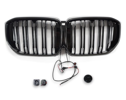 Maska BMW X5 G05 (facelift) – černá lesklá (dvojitá) LED modul