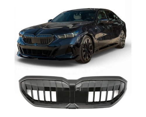 Maska BMW 5 G60/G61 – černá, lesklá (LED modul)