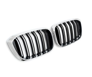 Maska BMW X3 G01 / X4 G02 (2017-2021) černá chrom (dvojitá)