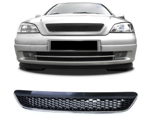 Maska Opel Astra G – černá bez znaku s chromovým rámečkem