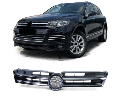 Maska Volkswagen Touareg 2 (2010-2014) - černá s chromem