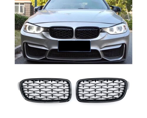 Maska BMW 3 F30/F31 – černá lesklá, vzhled exclusiv