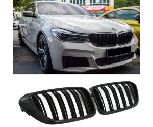 Maska BMW 6 G32 (2017-2020) - černá lesklá (dvojitá)