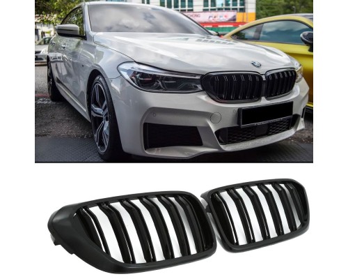 Maska BMW 6 G32 (2017-2020) - černá lesklá (dvojitá)