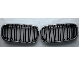 Maska BMW X5 F15 / X6 F16 – černá lesklá, chrom rámeček