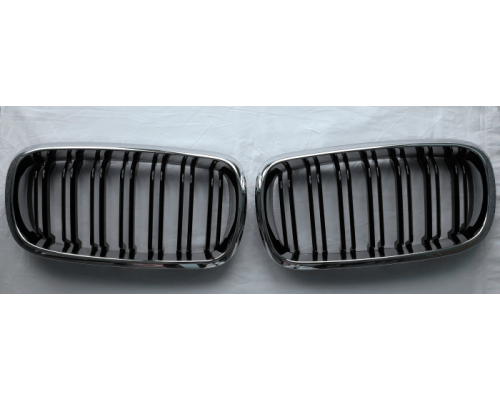 Maska BMW X5 F15 / X6 F16 – černá lesklá, chrom rámeček