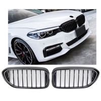 Maska BMW 5 G30/G31 (2017-2020) – černá lesklá, single žebrování