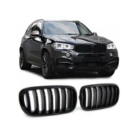 Maska BMW X5 F15 / X6 F16 – černá lesklá, single žebrování