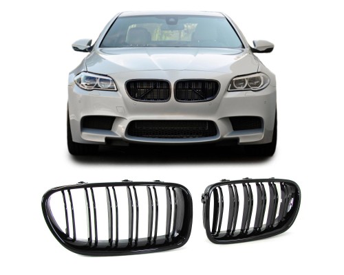 Maska BMW 5 F10/F11 – černá lesklá, styl M5