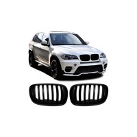 Maska BMW X5 E70 / X6 E71 – černá lesklá, single žebrování