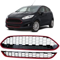 Maska Ford Fiesta (2013-2017) - černá s červeným rámečkem