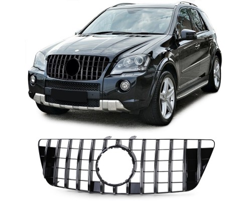 Maska Mercedes Benz ML W164 (2008-2011) Panamericana GT vzhled – černá s chromem, lesklá