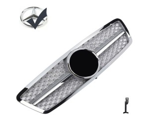 Maska Mercedes Benz C W203/S203 stříbrná s chromem (mřížka)