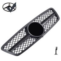 Maska Mercedes Benz C W203/S203 černá matná (mřížka) + černý znak