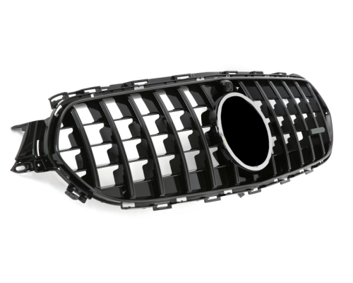 Maska Mercedes Benz E (2020+) GT černá lesklá Avantgarde/Exclusive/All Terrain (se znakem)