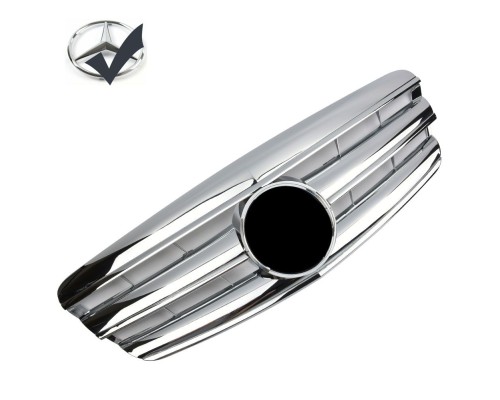 Maska Mercedes Benz S W221 (2005-2009) chrom + chrom znak