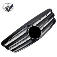 Maska Mercedes Benz S W221 (2005-2009) černá lesklá + chrom znak