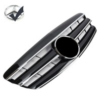 Maska Mercedes Benz S W221 (2005-2009) černá s chrom lištami + chrom znak