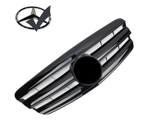 Maska Mercedes Benz S W221 (2005-2009) černá lesklá + černý znak