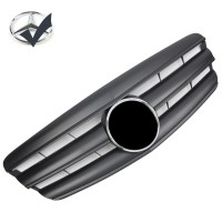Maska Mercedes Benz S W221 (2005-2009) černá matná + chrom znak