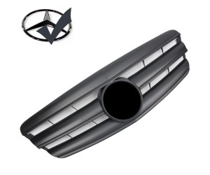 Maska Mercedes Benz S W221 (2005-2009) černá matná + černý znak