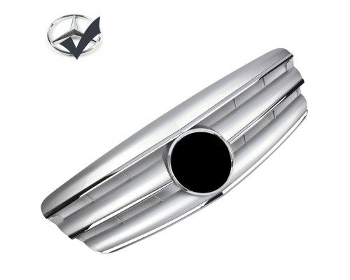 Maska Mercedes Benz S W221 S (2005-2009) stříbrná s chromem