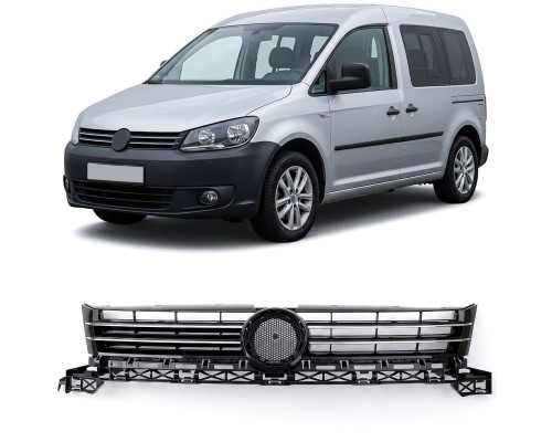 Maska Volkswagen Caddy / Touran (2010-2015) - černá s chromem