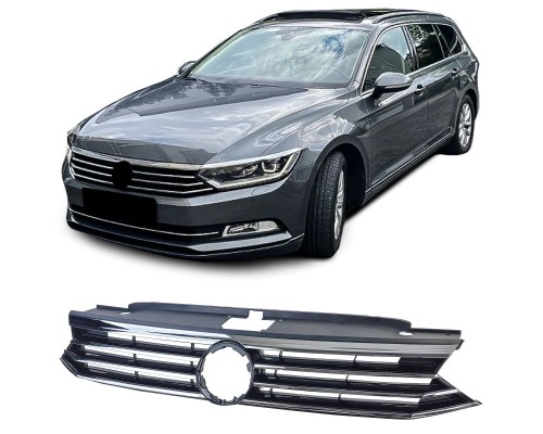 Maska Volkswagen Passat B8 (2014-2019) - černá s chromem