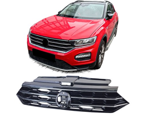 Maska Volkswagen T-Roc (2017-2021) - černá chrom lišty