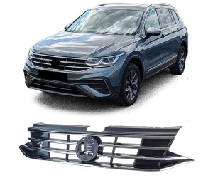 Maska Volkswagen Tiguan 2 (2020-2023) - černá s chrom lištami