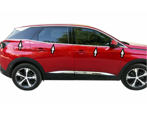Nerezové lišty oken Peugeot 3008 (2016+)