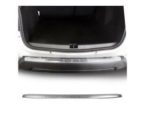 Nerezová ochranná lišta na nárazník Dacia Duster 2 (2018+) - lesklá (s nápisem)