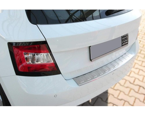 Nerezová ochranná lišta na nárazník Škoda Fabia 3 hatchback – matná