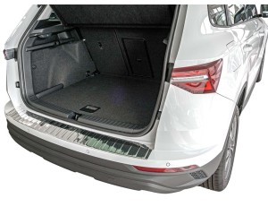 Nerezová ochranná lišta na nárazník Škoda Karoq - lesklá