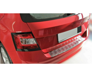 Nerezová ochranná lišta na nárazník Škoda Fabia 3 hatchback – lesklá