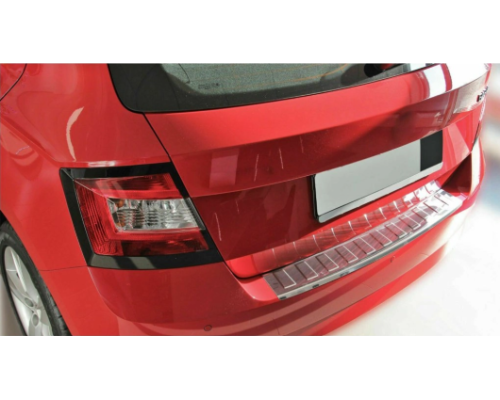 Nerezová ochranná lišta na nárazník Škoda Fabia 3 hatchback – lesklá